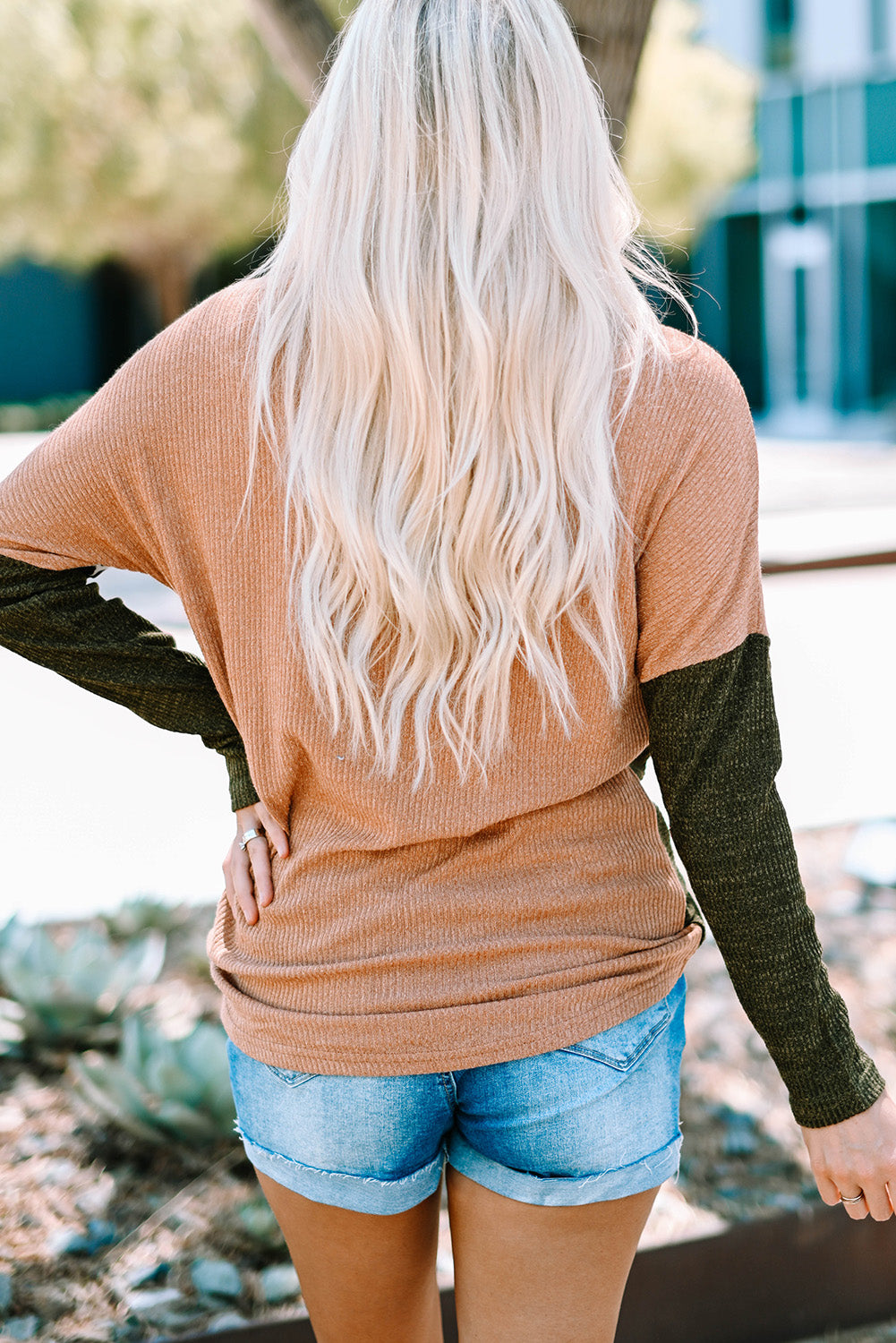 Leopard Colorblock Top