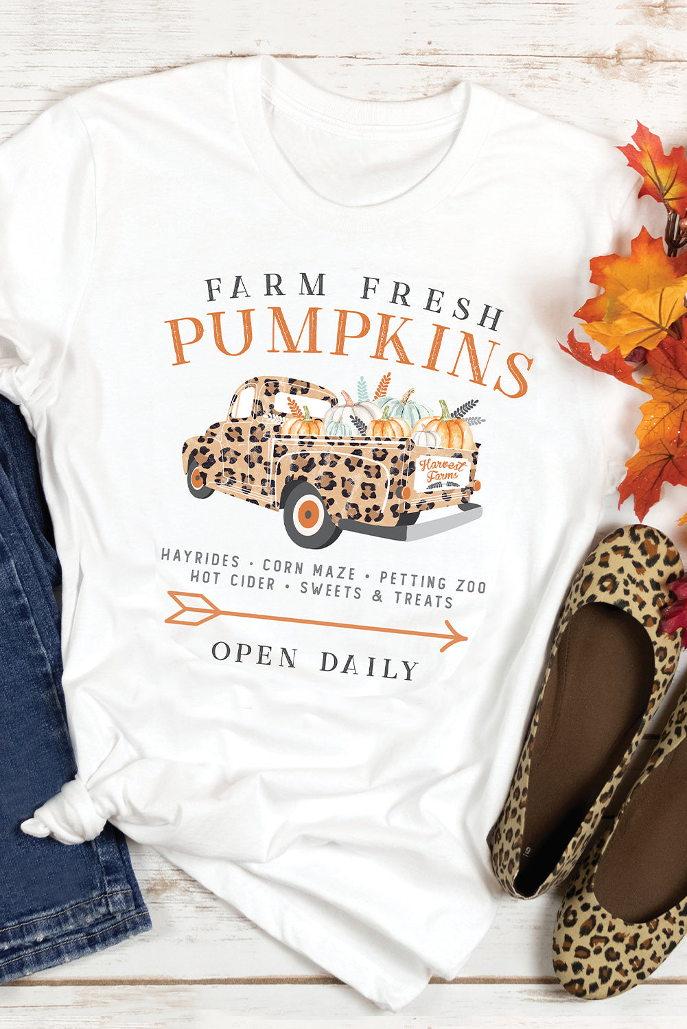 White Fresh Pumpkins Graphic Tee (Pre-Order Sept 1st)